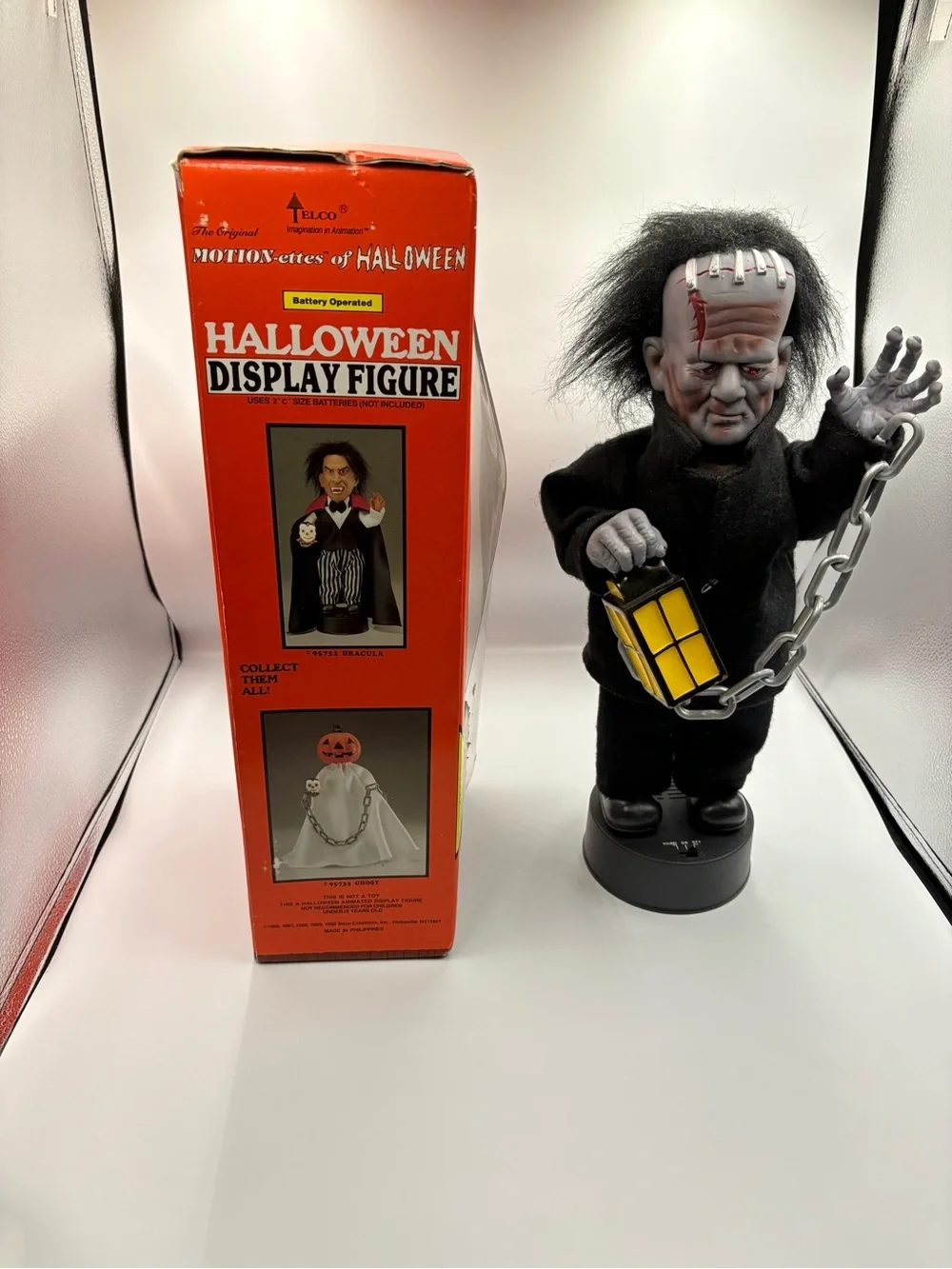 Vtg Telco 1999 Motion-eye Animated 17” Frankenstein Halloween Works!